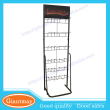 modern fitted floor standing commercial hats rack display metal